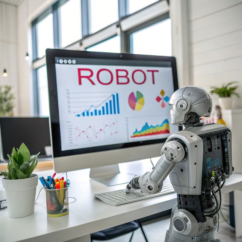 robot-miranndo-graficas-en-una-computadora robot-miranndo-graficas-en-una-computadora